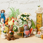 Spring Flowers White Bunny
