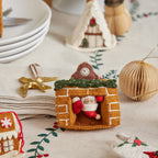 Santa in Fireplace Ornament