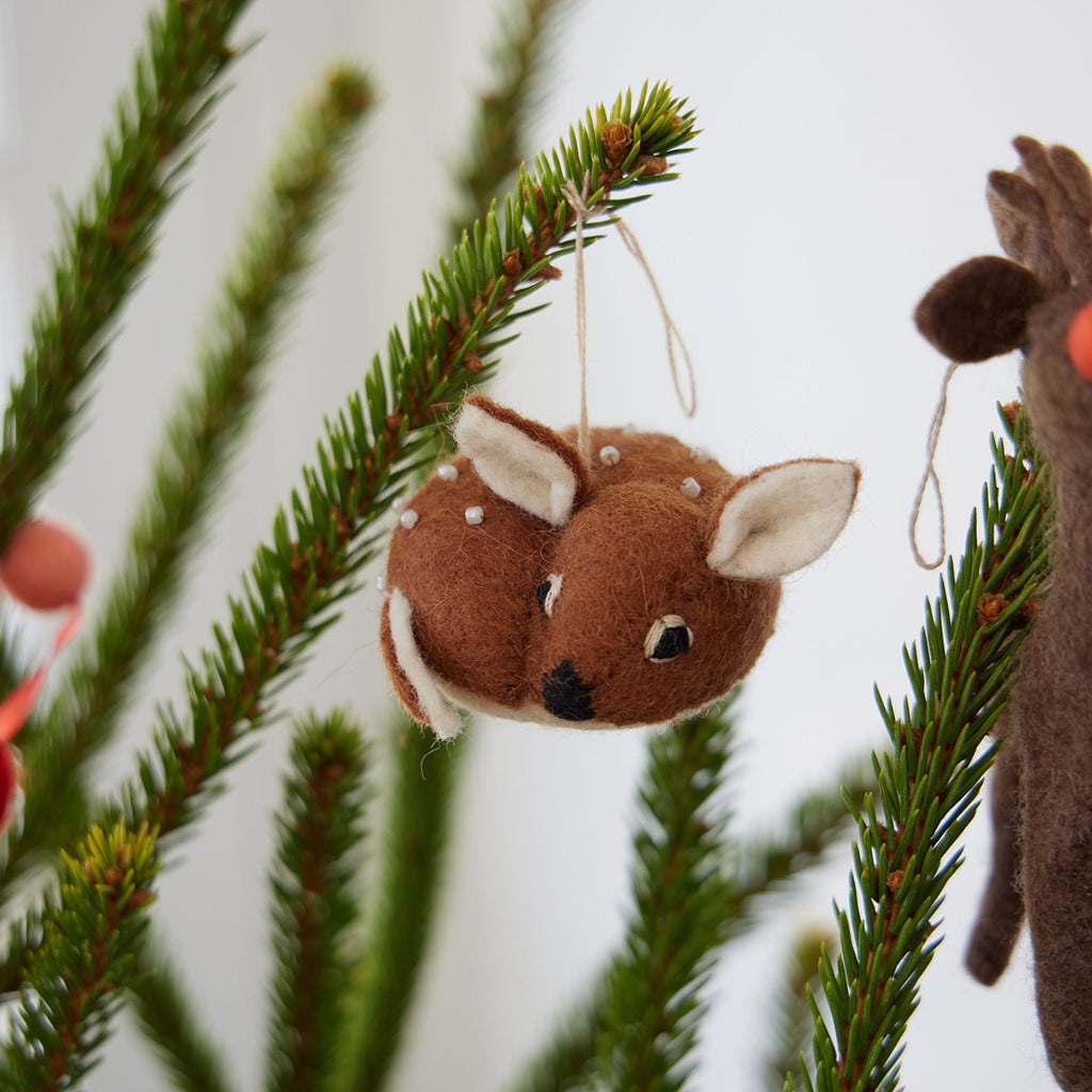 Sleepy Fawn Ornament