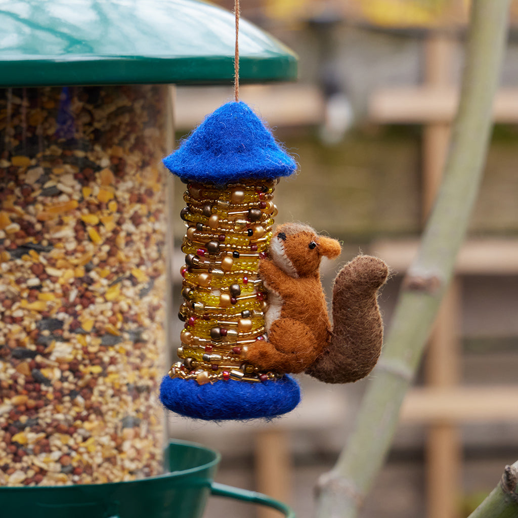 Squirrel at Bird Feeder