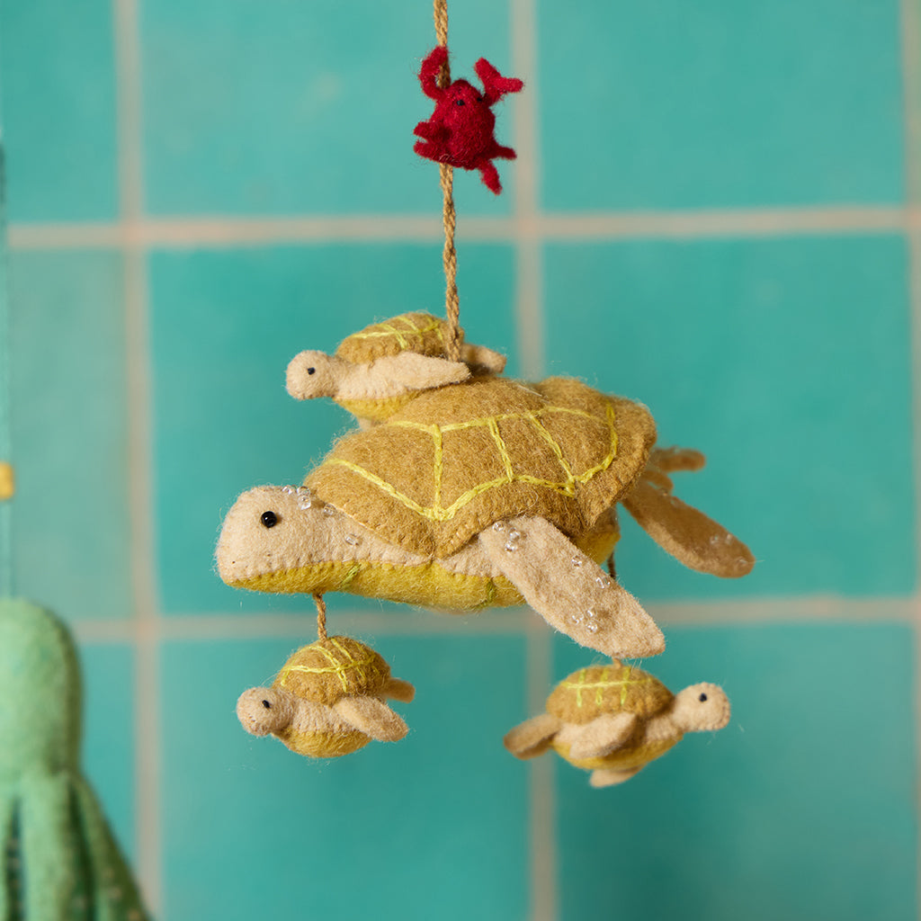 Turtle with Babies Ornament