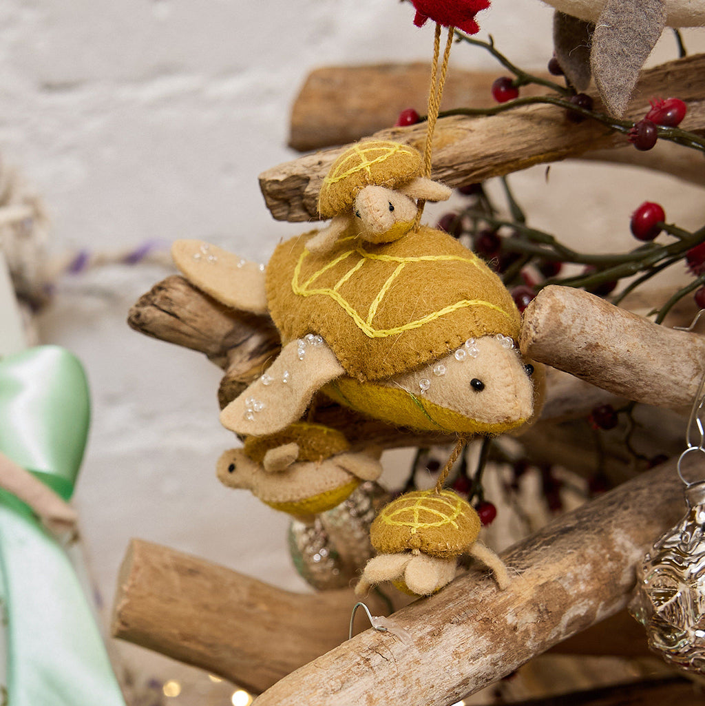 Turtle with Babies Ornament