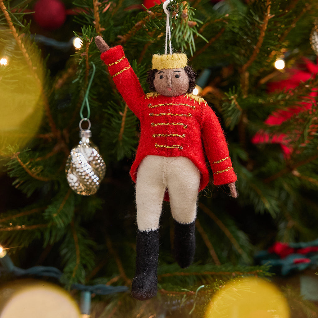 Nutcracker Prince Ornament Brown