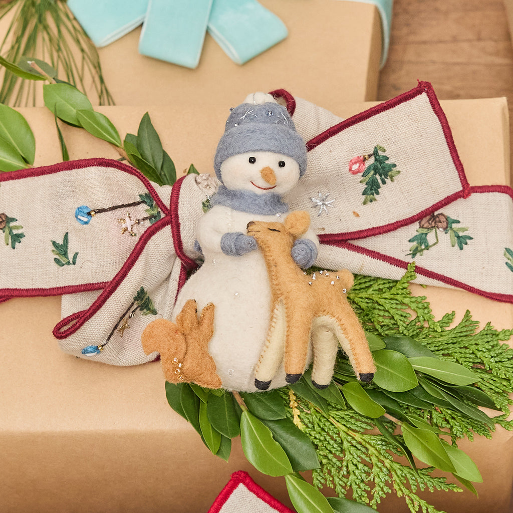 Snowman with Friends Ornament