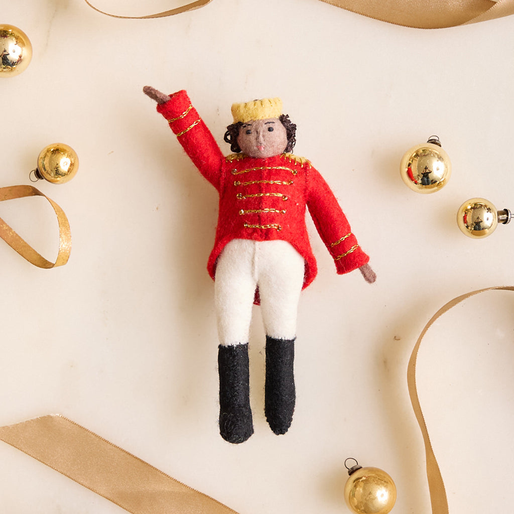 Nutcracker Prince Ornament Brown