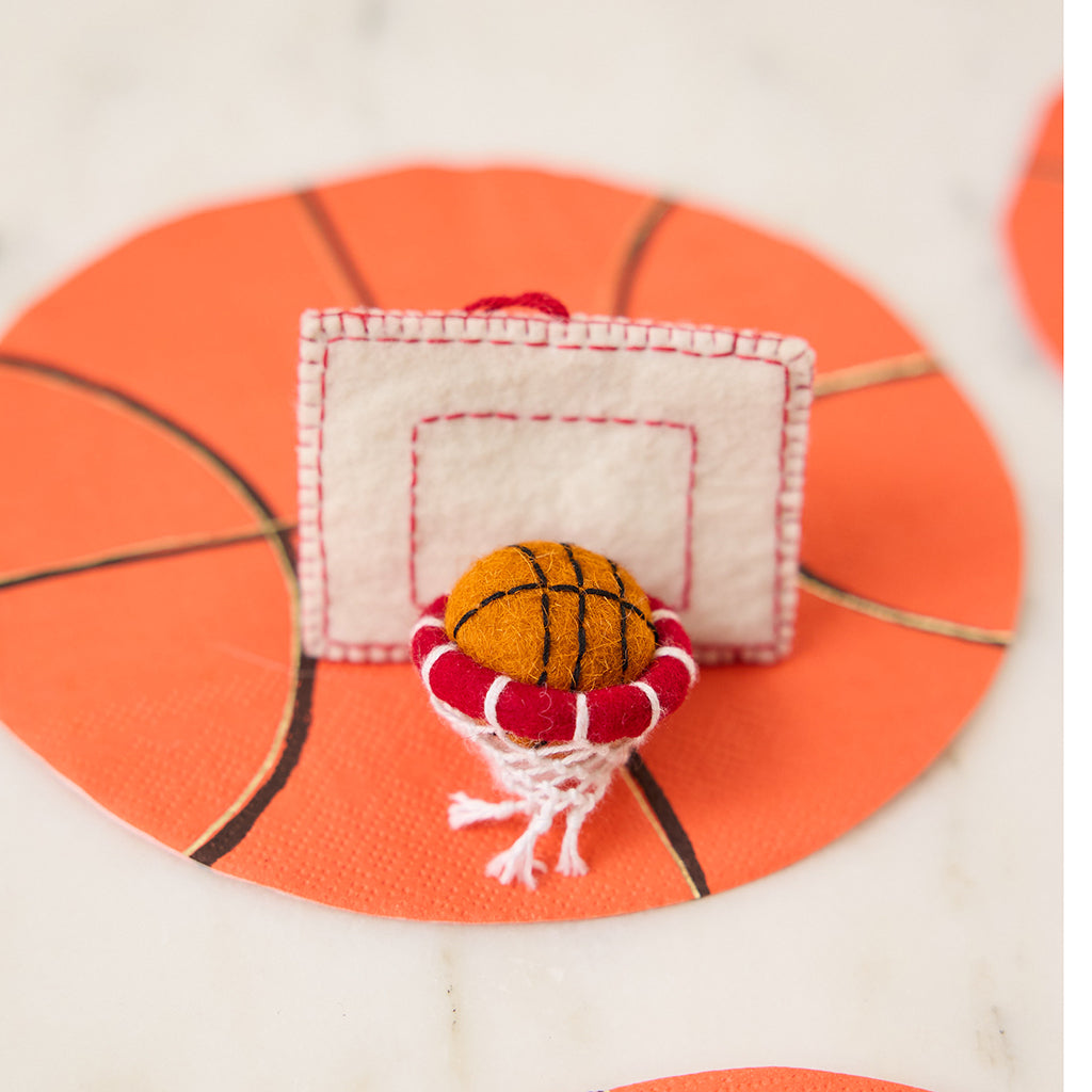Basketball in Net Ornament