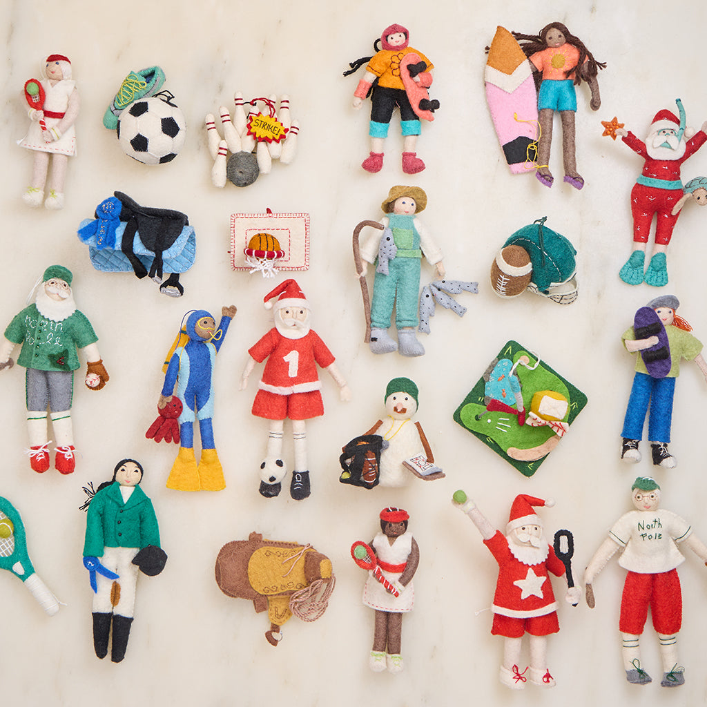 Basketball in Net Ornament