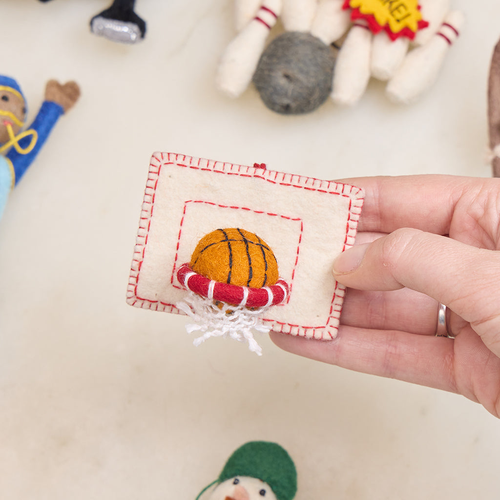 Basketball in Net Ornament