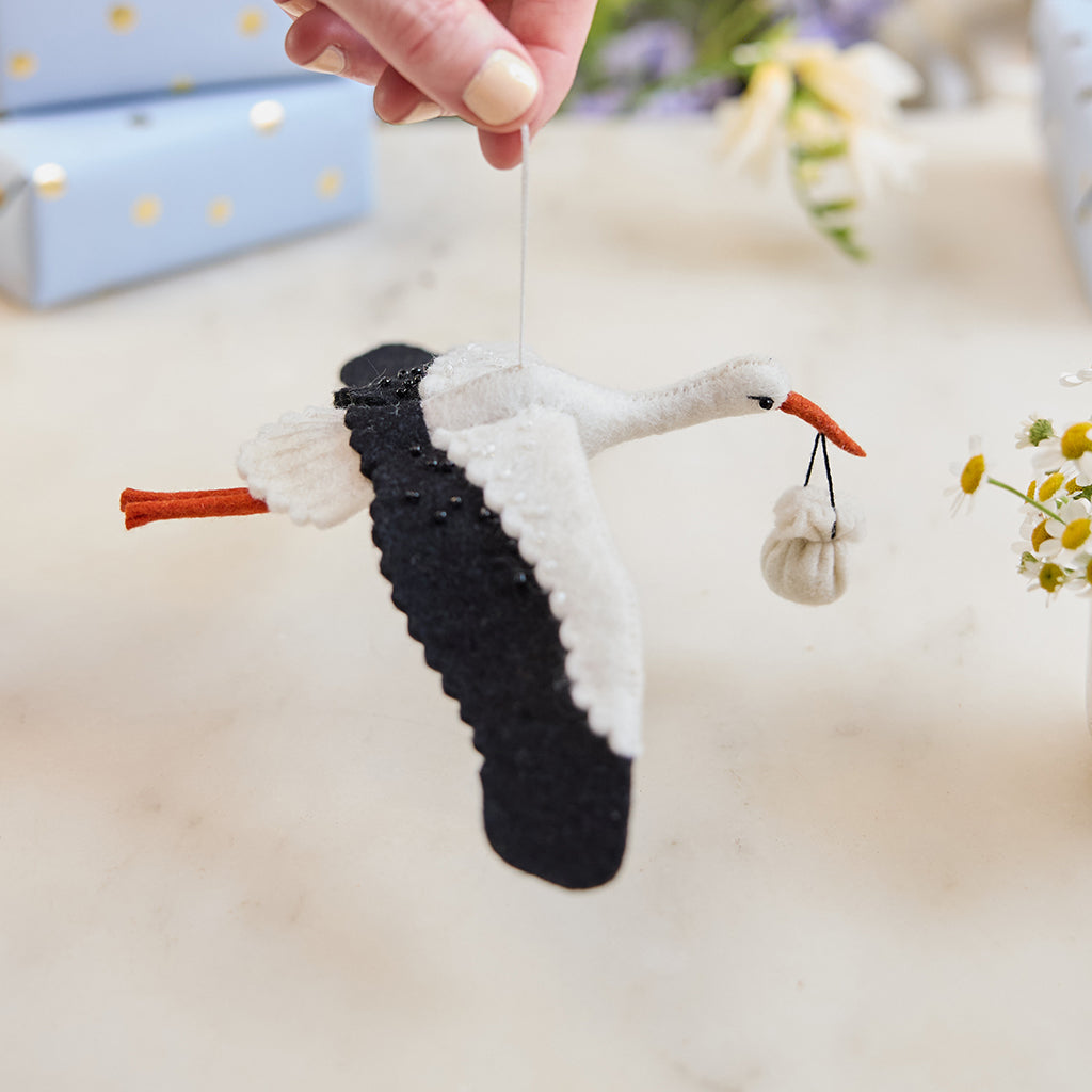 New Baby Stork Ornament