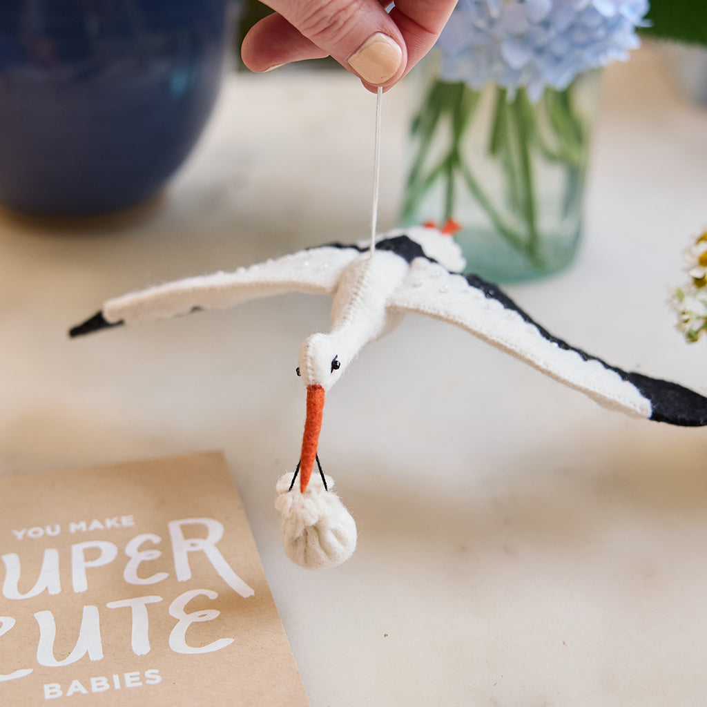 New Baby Stork Ornament