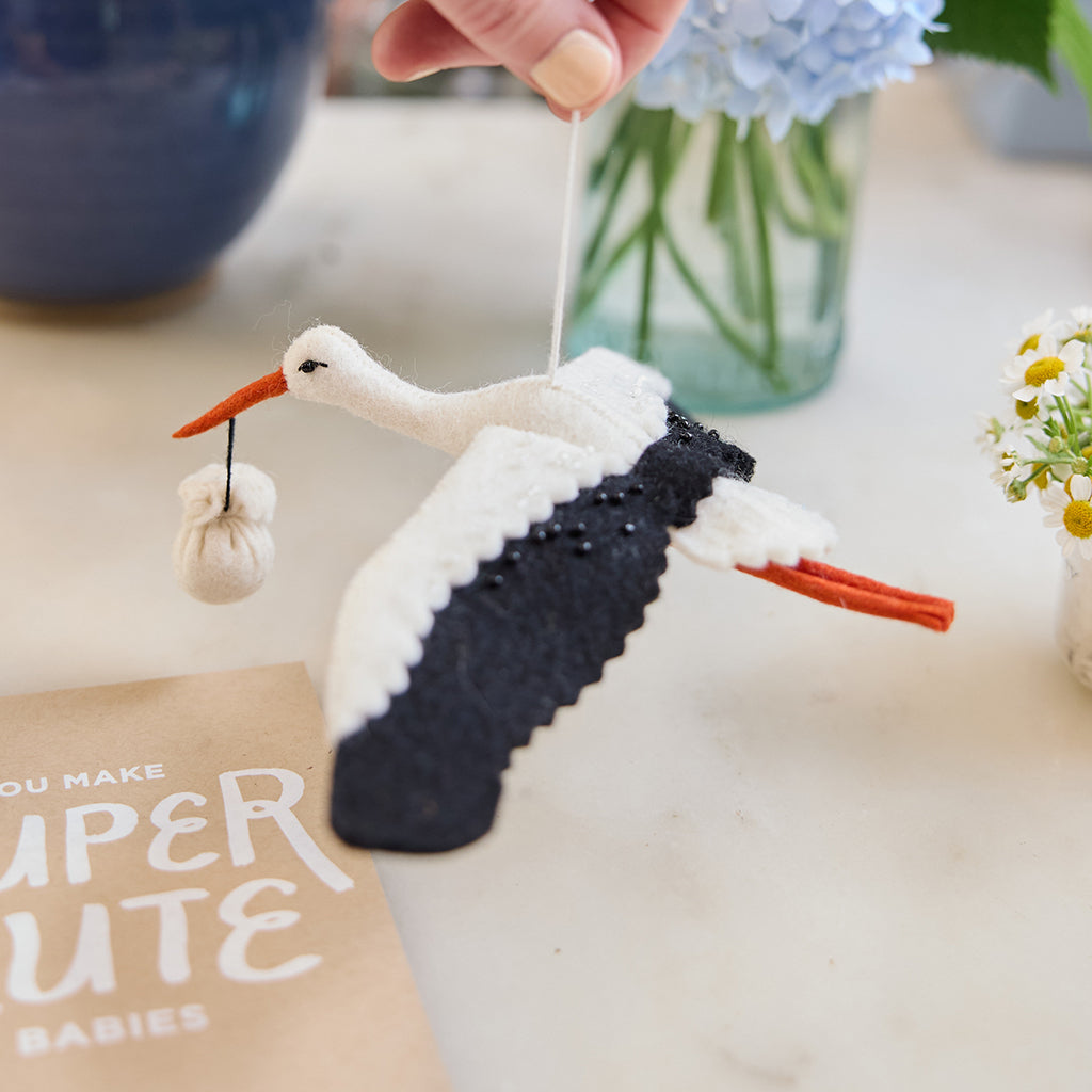 New Baby Stork Ornament