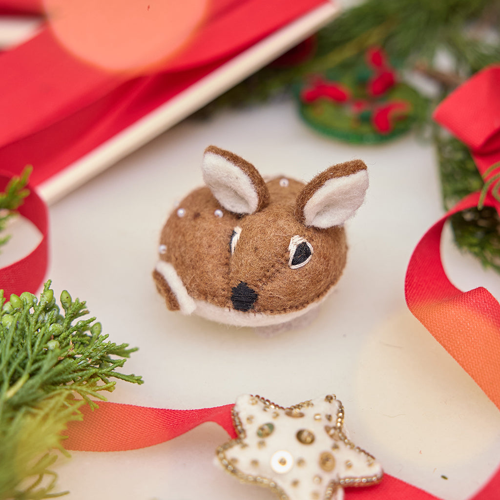 Sleepy Fawn Ornament