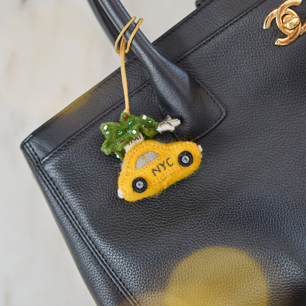 Holiday Taxi Bag Charm