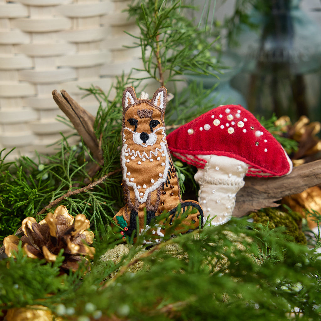 Fox Beaded Ornament