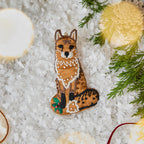 Fox Beaded Ornament