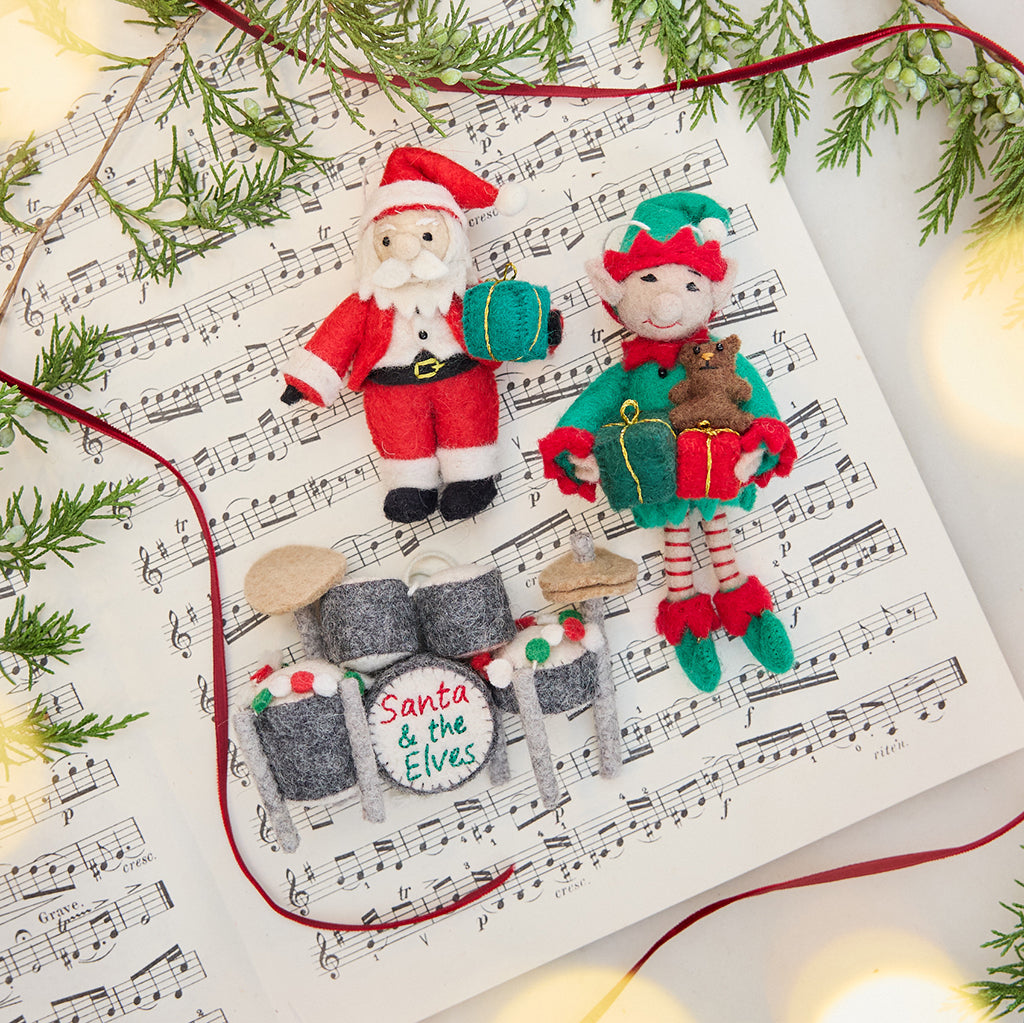 Elf with Gifts Ornament