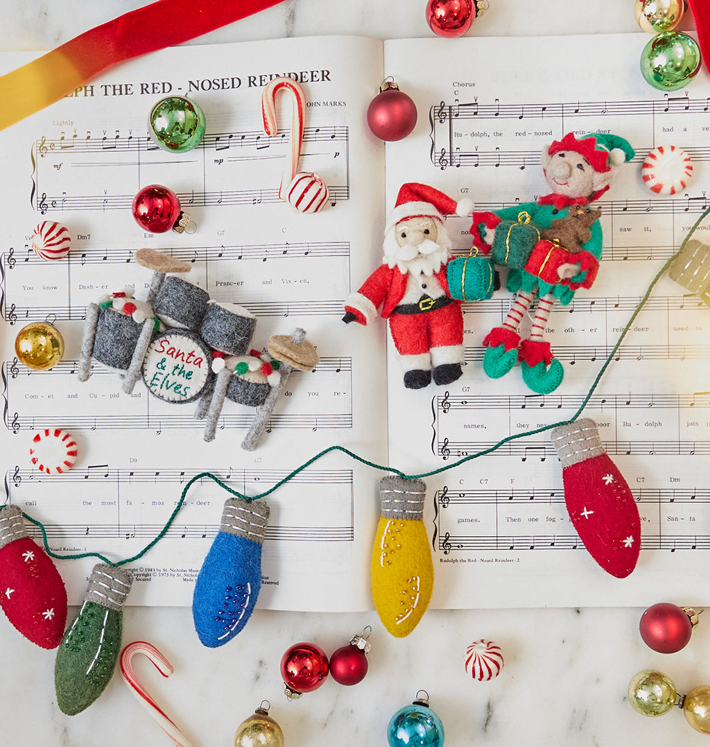 Elf with Gifts Ornament