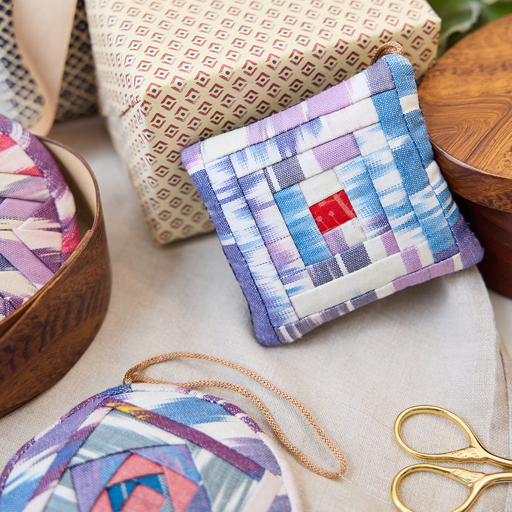 Ikat Quilted Ornaments