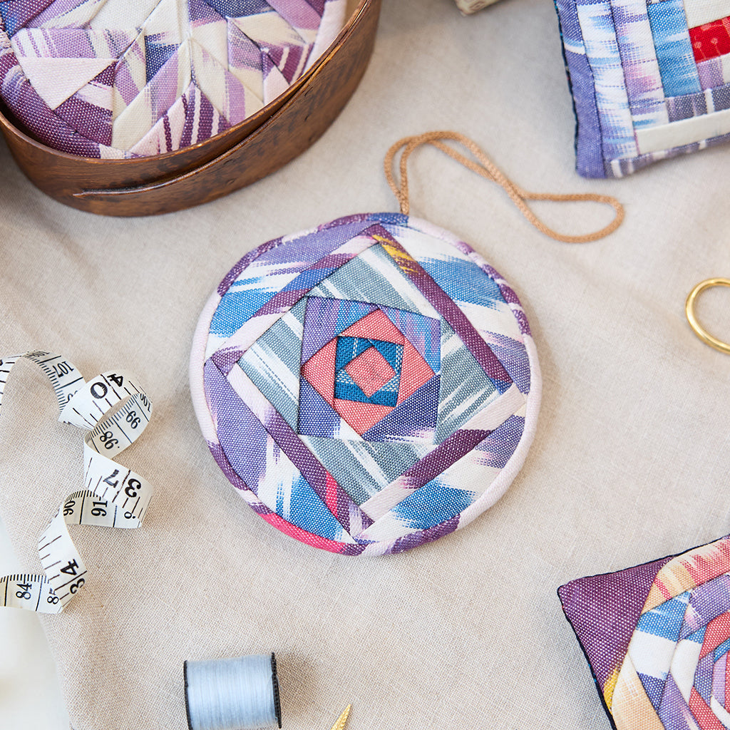 Ikat Quilted Ornaments
