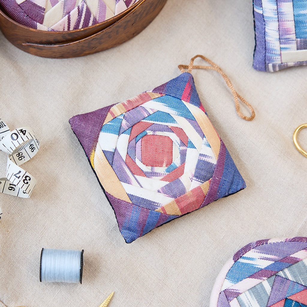 Ikat Quilted Ornaments