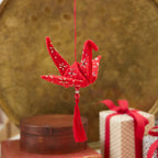 Red Gold Origami Crane