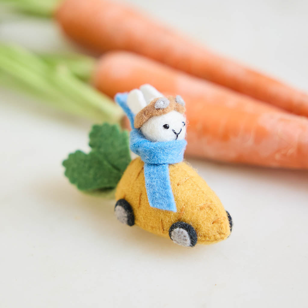 Bunny in Carrot Car