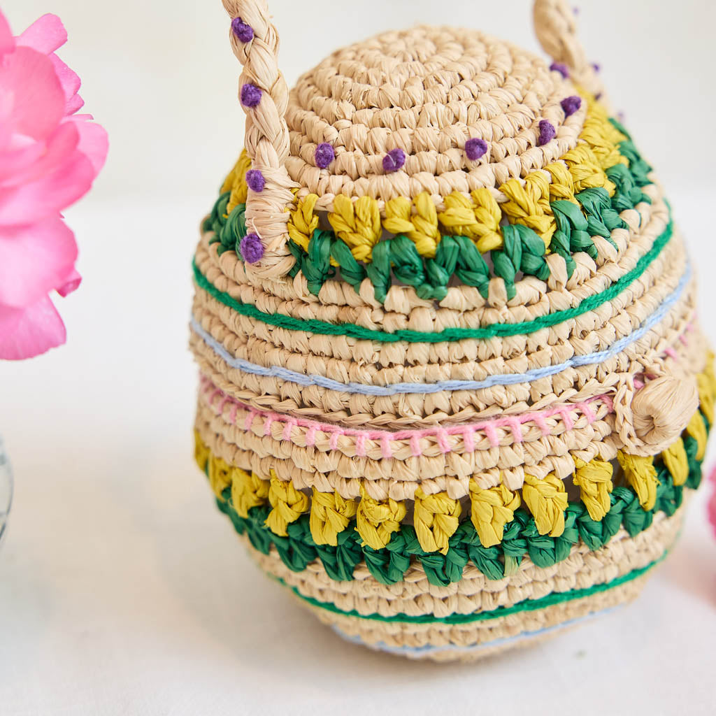 Multicolored Egg Basket