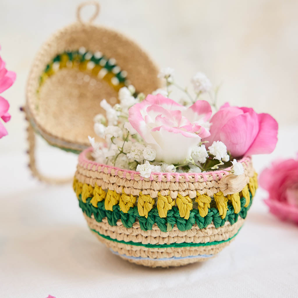 Multicolored Egg Basket