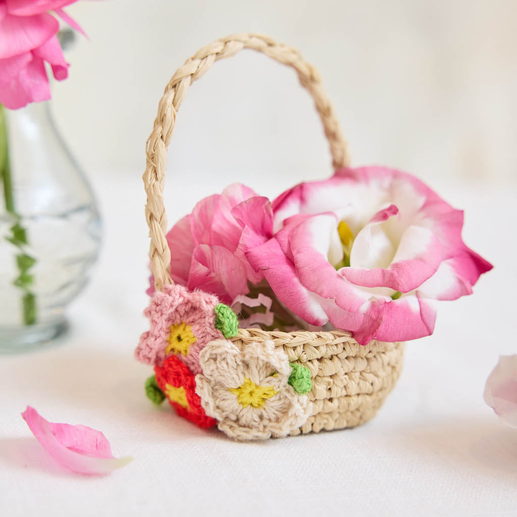 Mini Basket Multicolored Flowers