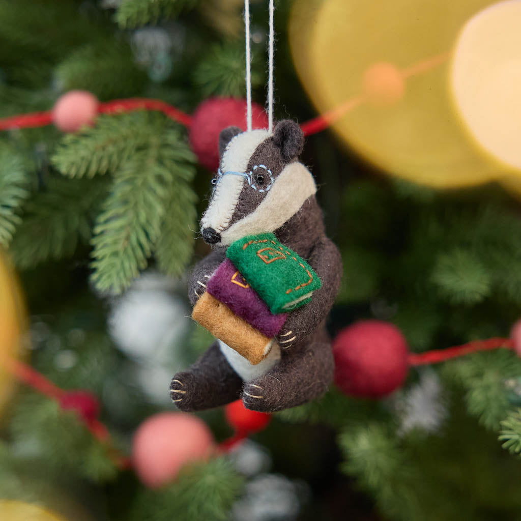 Reading Badger Ornament