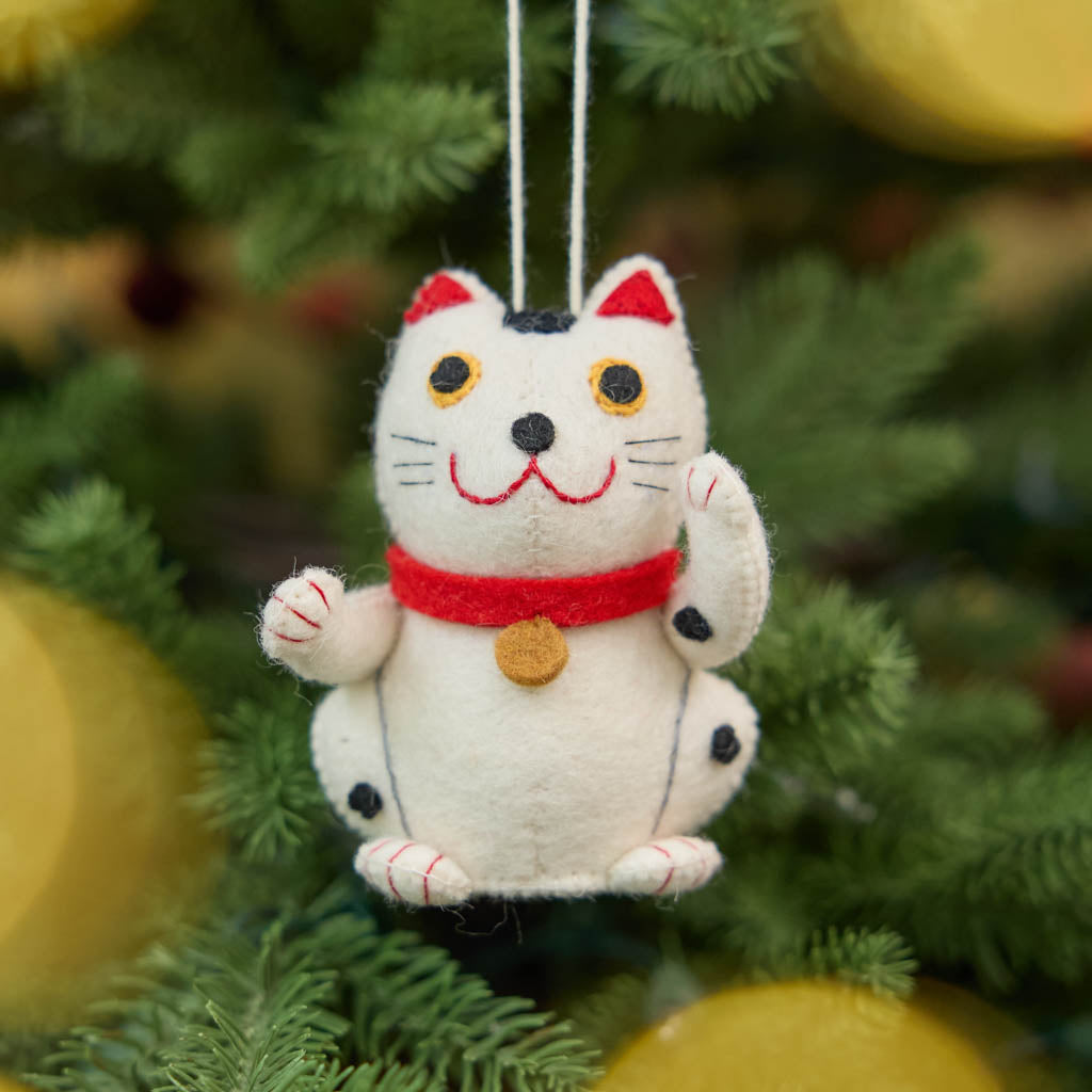 Lucky Japanese Kitty Ornament