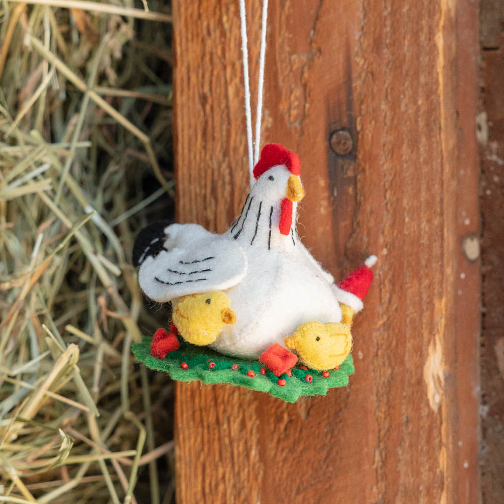 Hen with Chicks Ornament