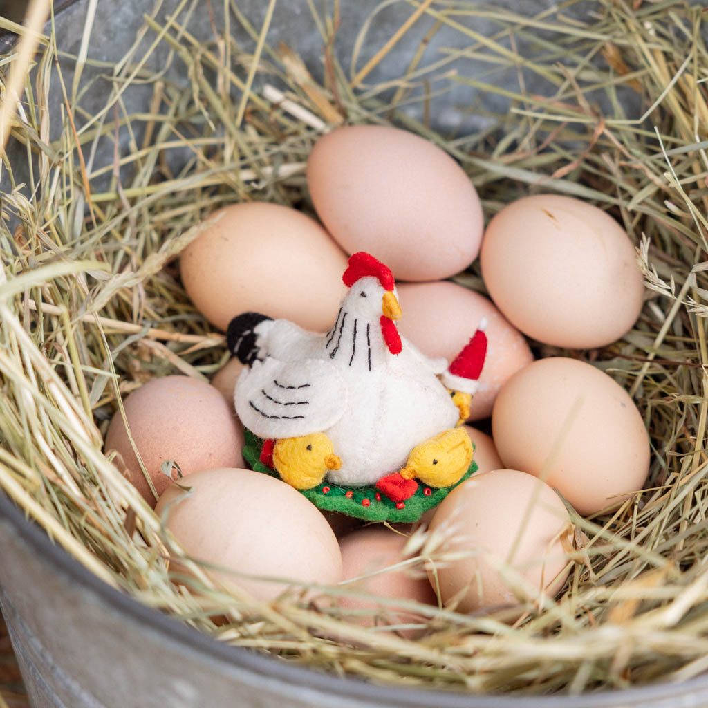 Hen with Chicks Ornament