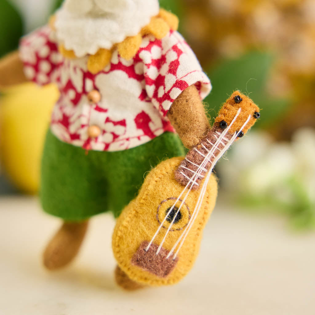 Tropical Santa Ornament