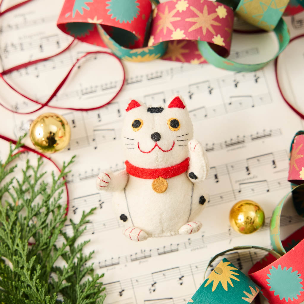 Lucky Japanese Kitty Ornament