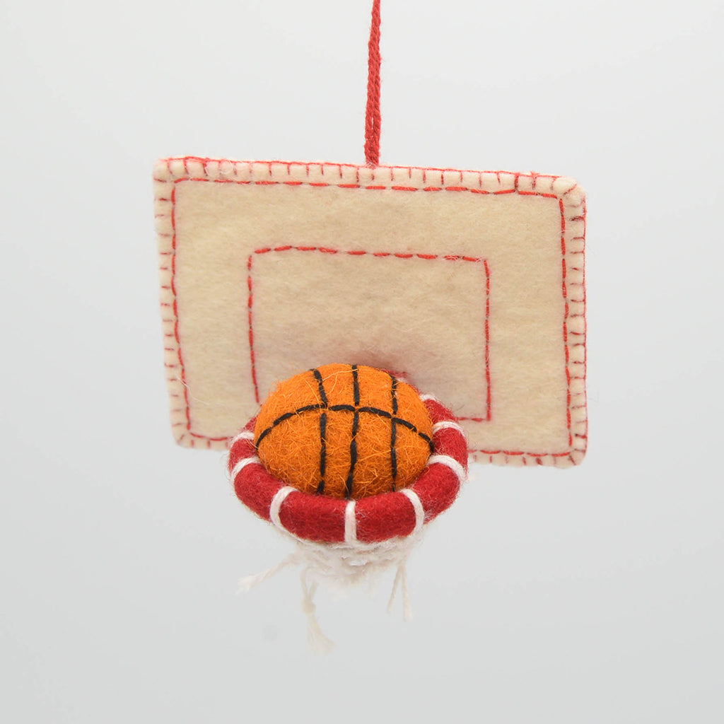 Basketball in Net Ornament