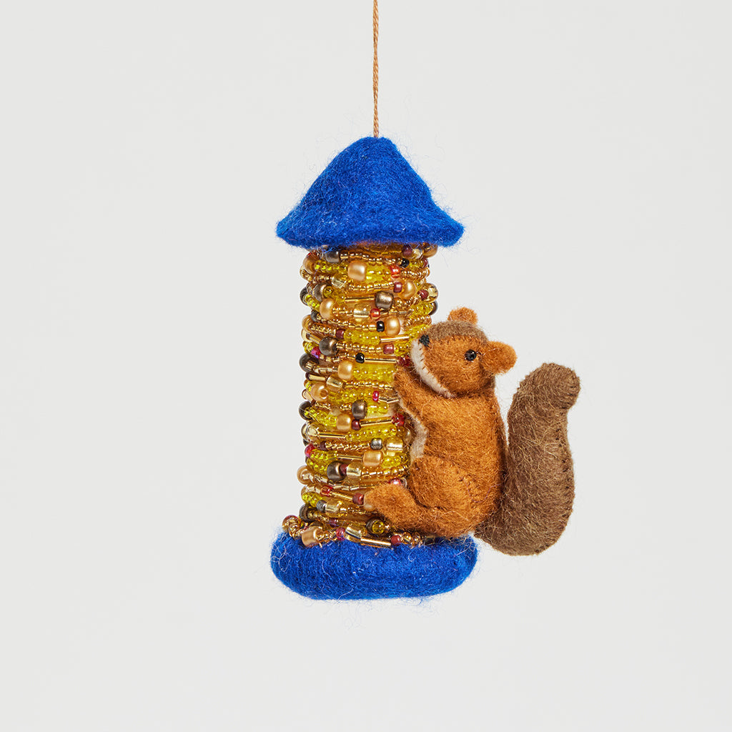Squirrel at Bird Feeder