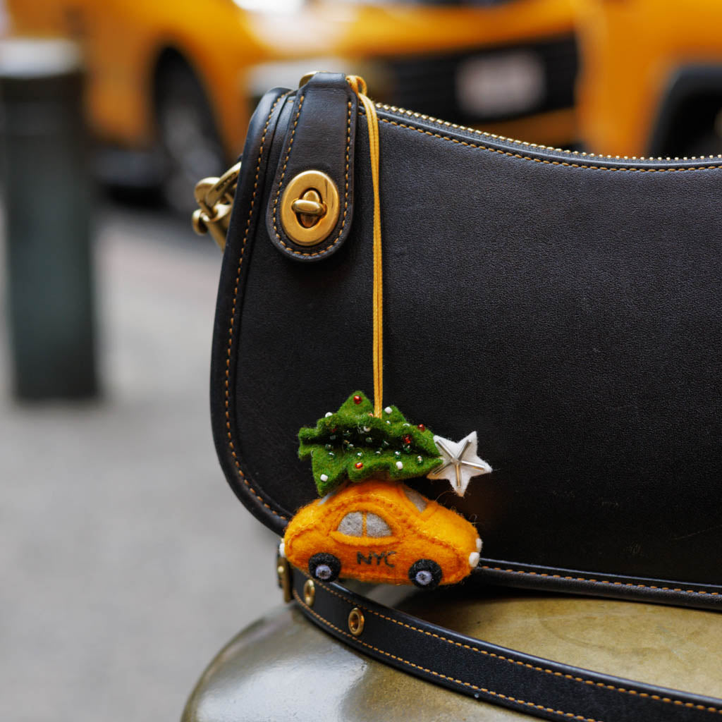 Holiday Taxi Bag Charm