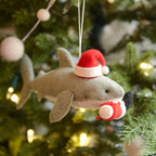 Santa Shark Santa Leg