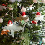 Santa Shark Santa Leg