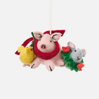 Festive Farm Animals Ornament