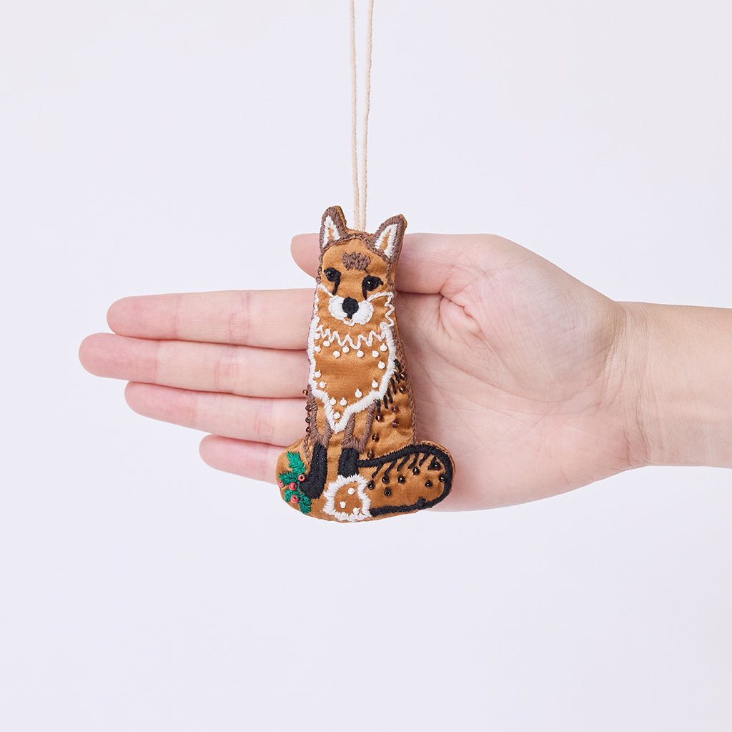 Fox Beaded Ornament