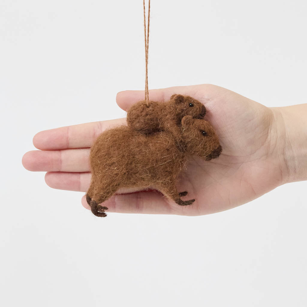 Fuzzy Capybara with Baby