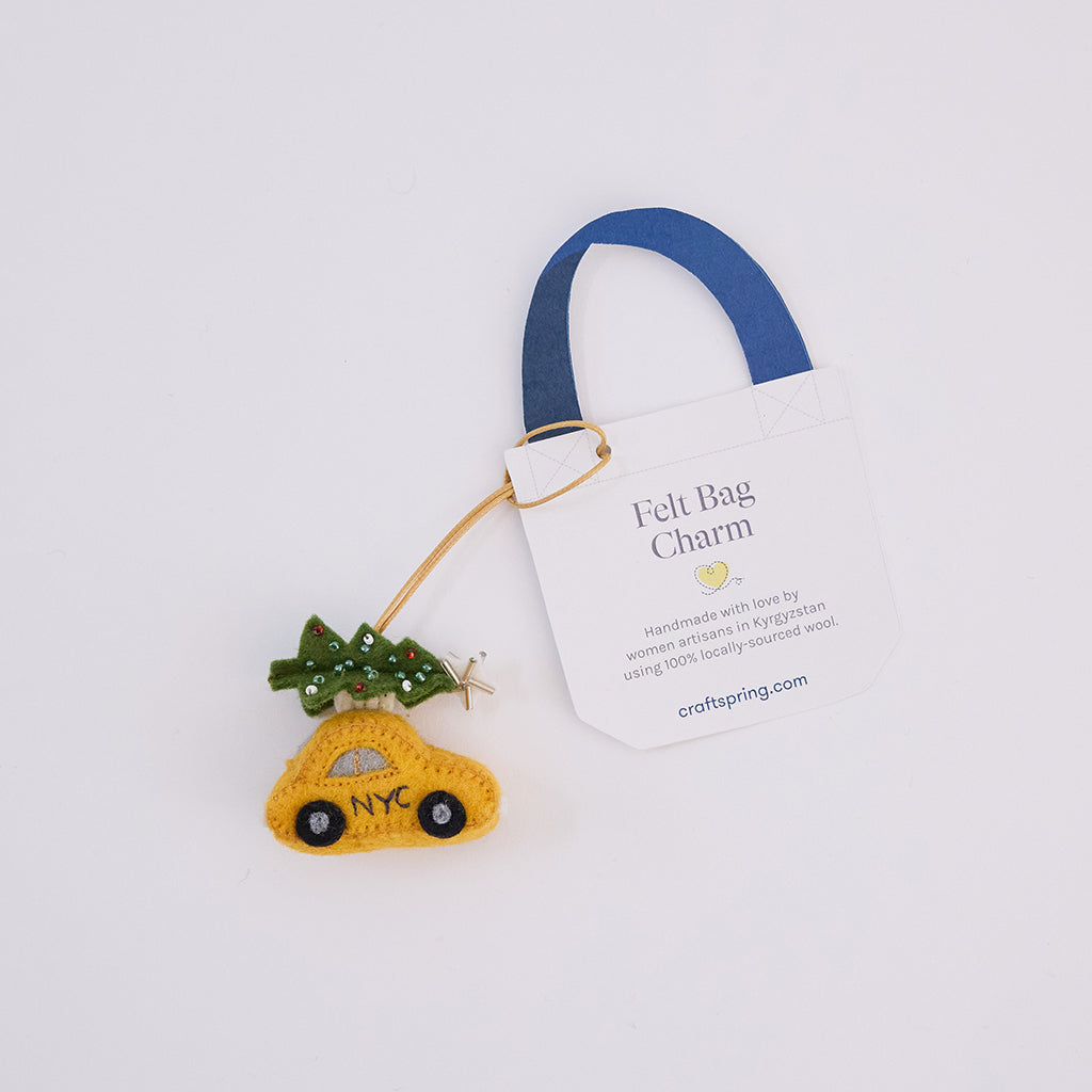 Holiday Taxi Bag Charm