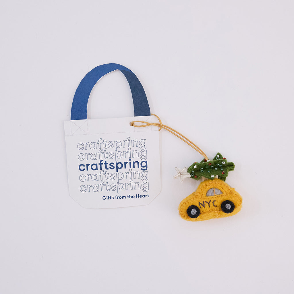Holiday Taxi Bag Charm