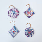 Ikat Quilted Ornaments