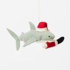 Santa Shark Santa Leg