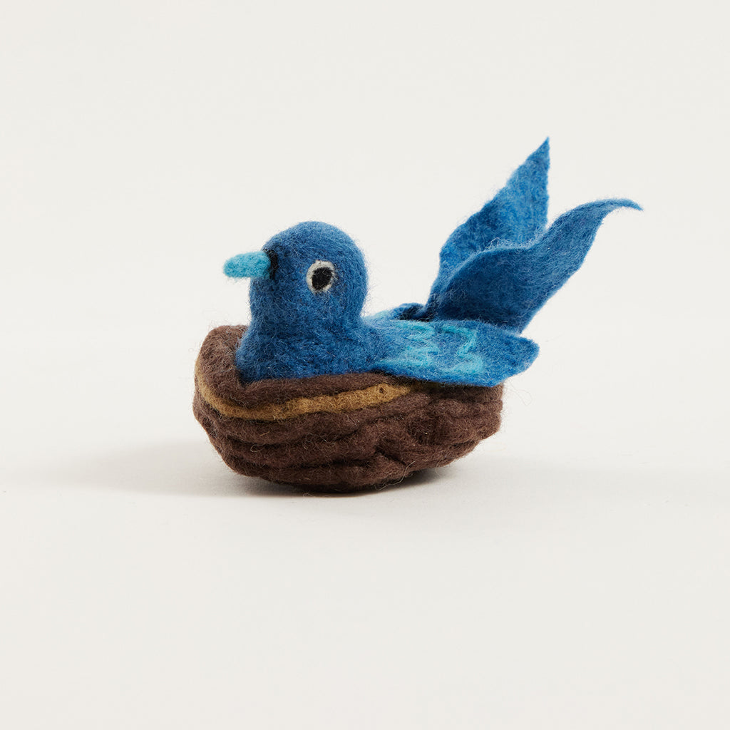 Bluebird in Nest Eggs