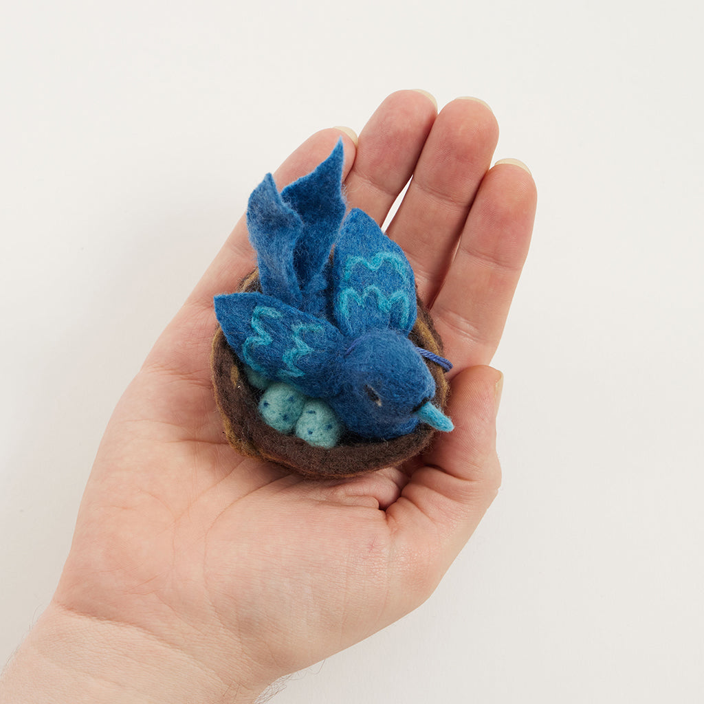 Bluebird in Nest Eggs