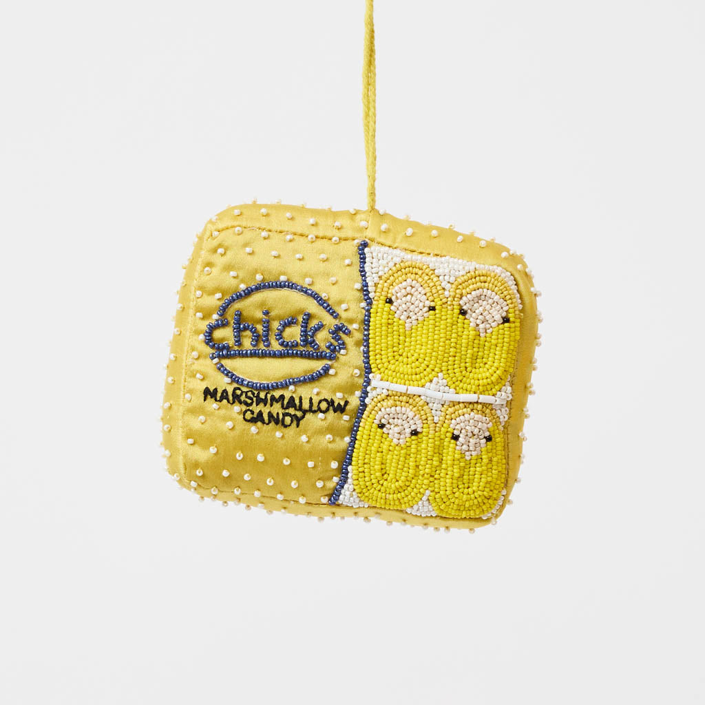 Marshmallow Chicks Beaded Ornament